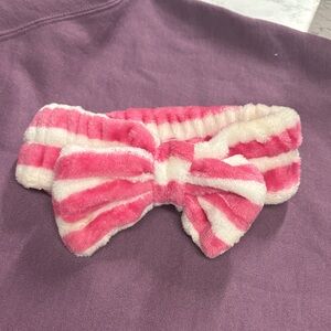 Pink and White Striped Kids Headband